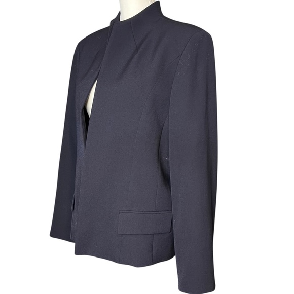 Austin Reed Navy Women’s Suit Jacket 100% Worsted Wool Size 16 Vintage - Picture 3 of 9